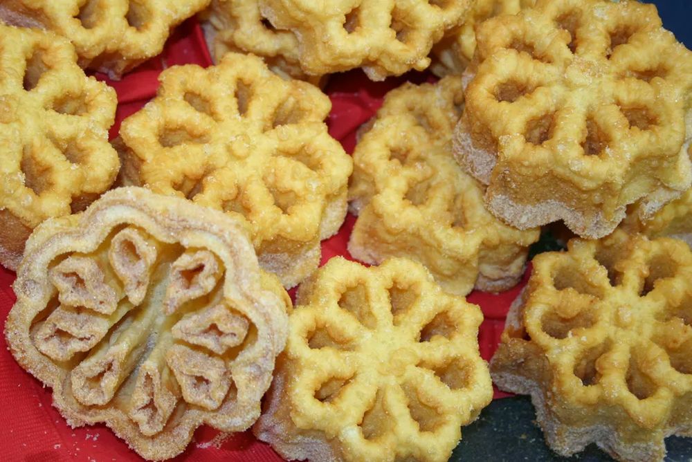 Scandinavian rosette cookies homemade christmas cookies