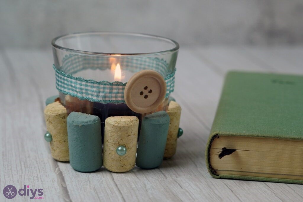 Wine cork candle holders christmas table decorations