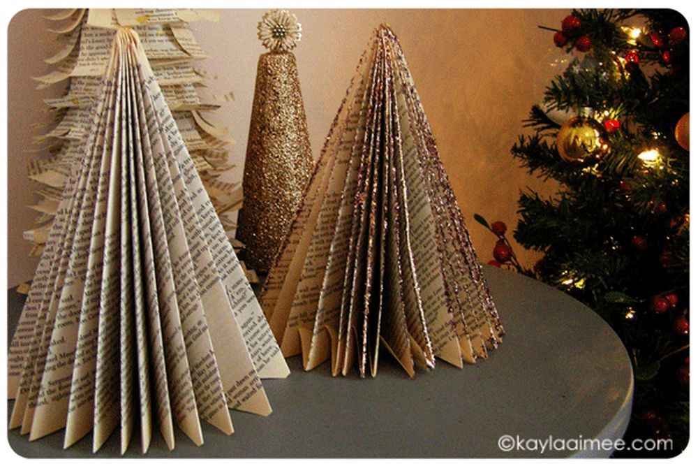 Xmas decorations paperback christmas trees