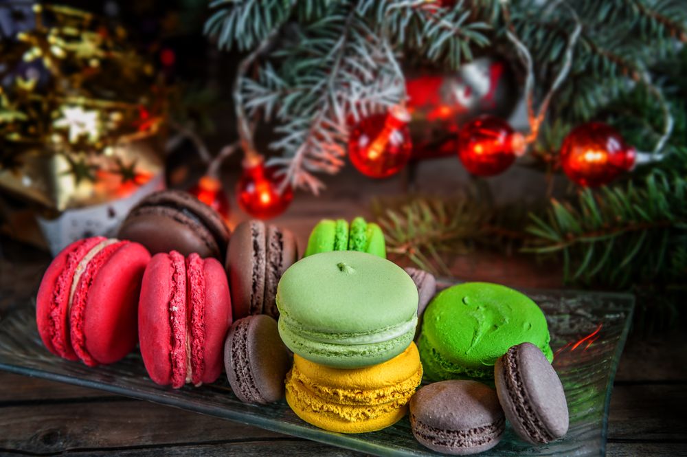 Christmas macarons