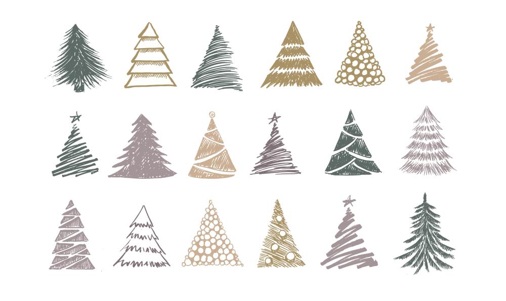 Christmas tree drawings how to draw a christmas tree easy steps