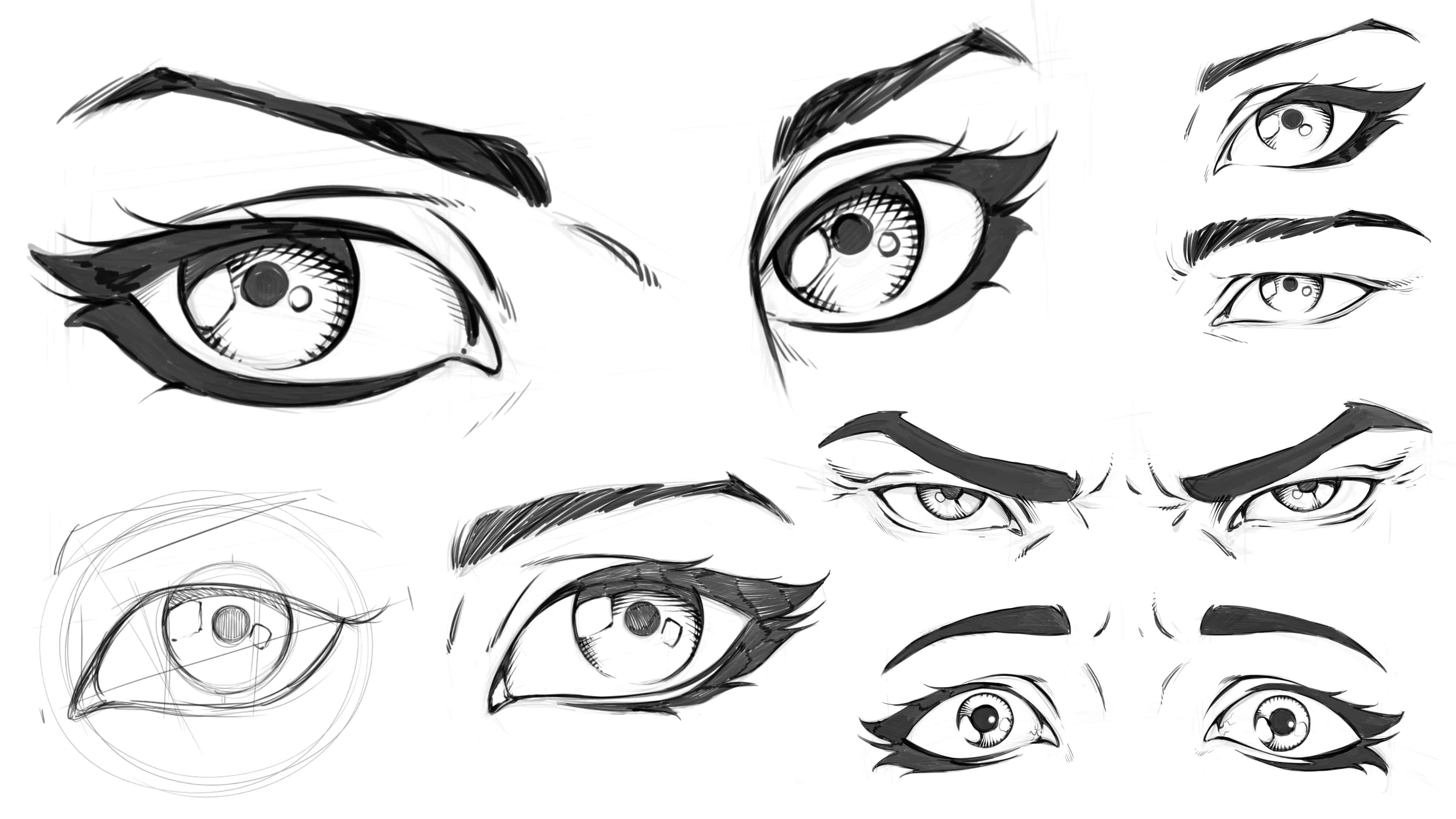 How to draw comic eyes