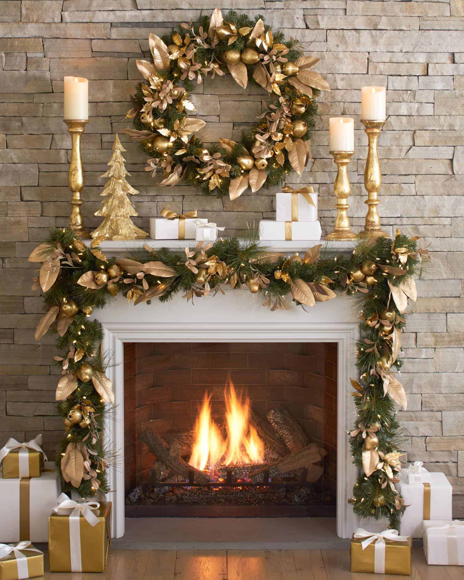 Gold Christmas Decoration - Rich Mantle Tradition