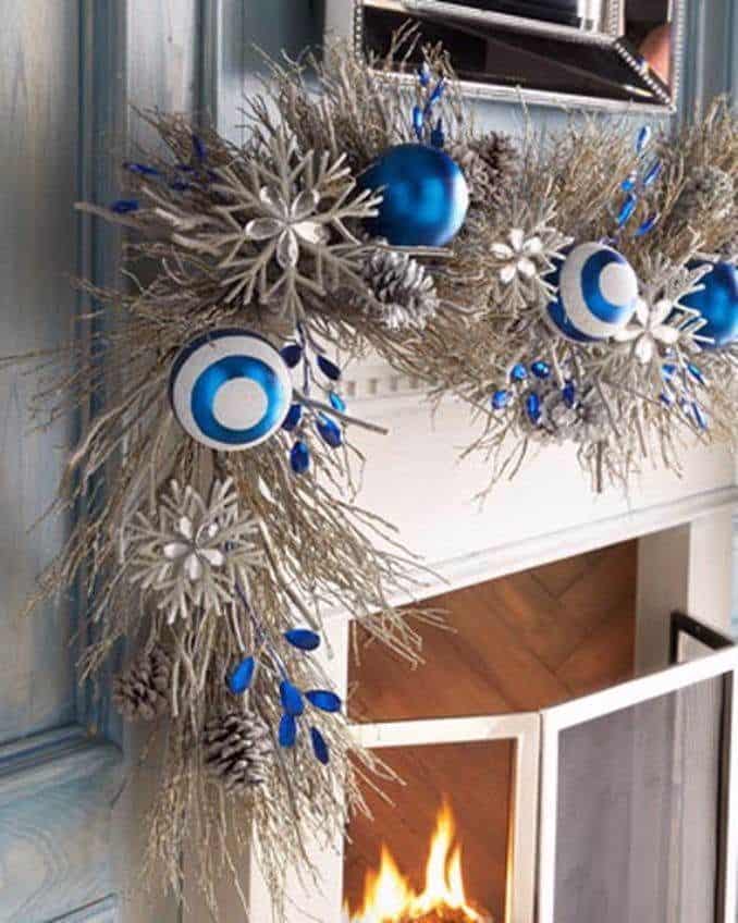 Royal Blue and Silver Christmas Decorations