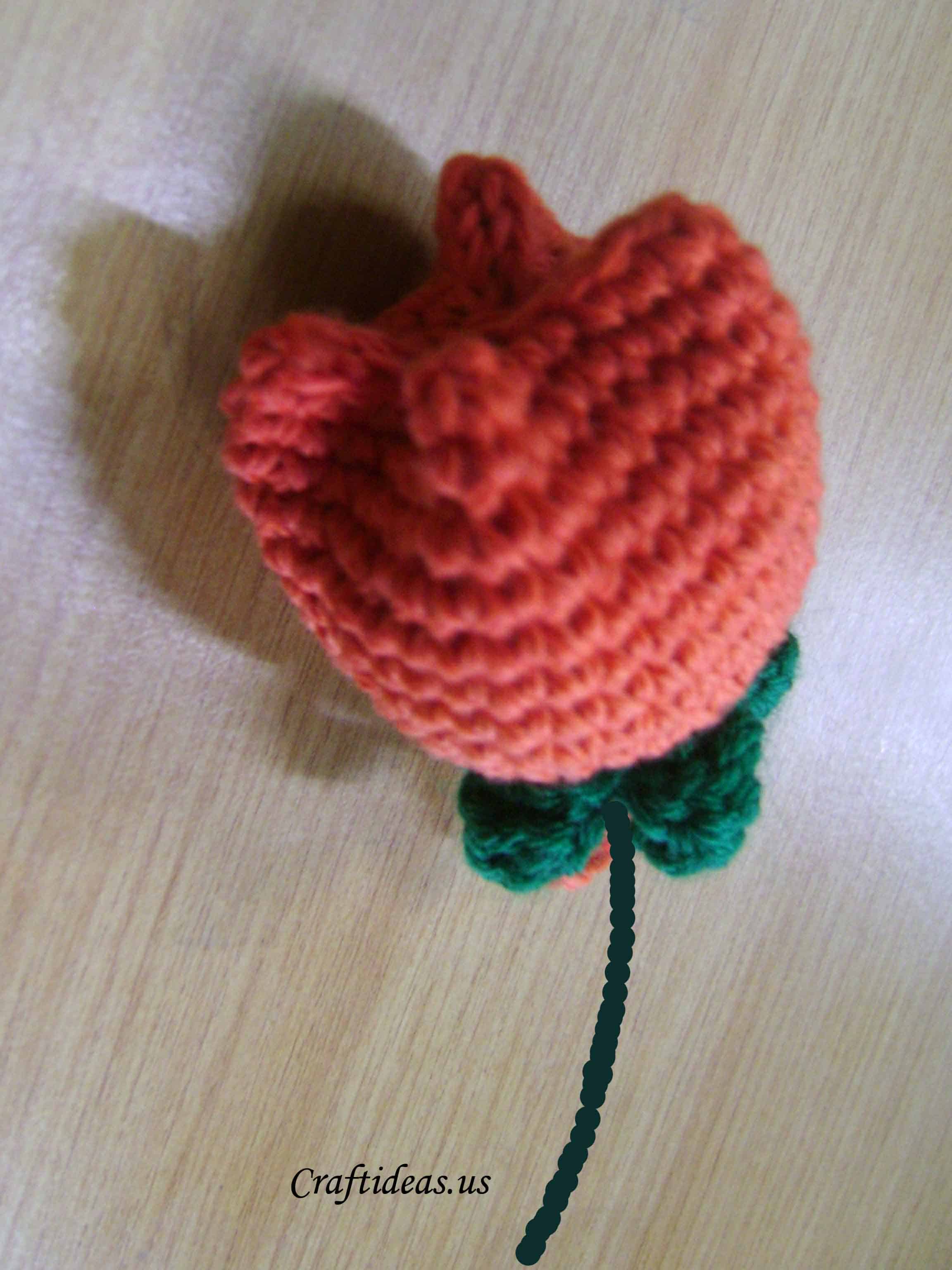 Crocheted tulip flower