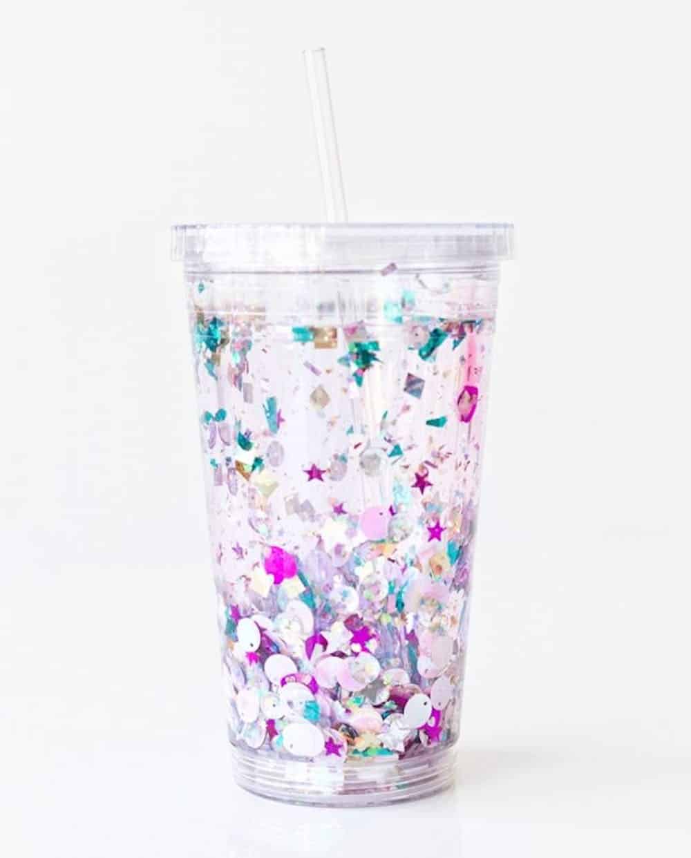 Diy floating glitter tumbler