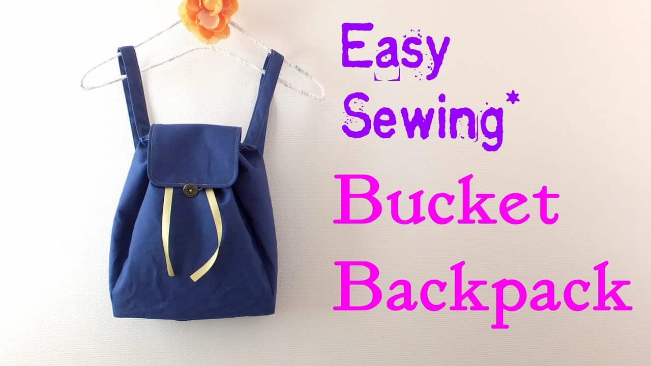 Easy drawstring backpack with a flap