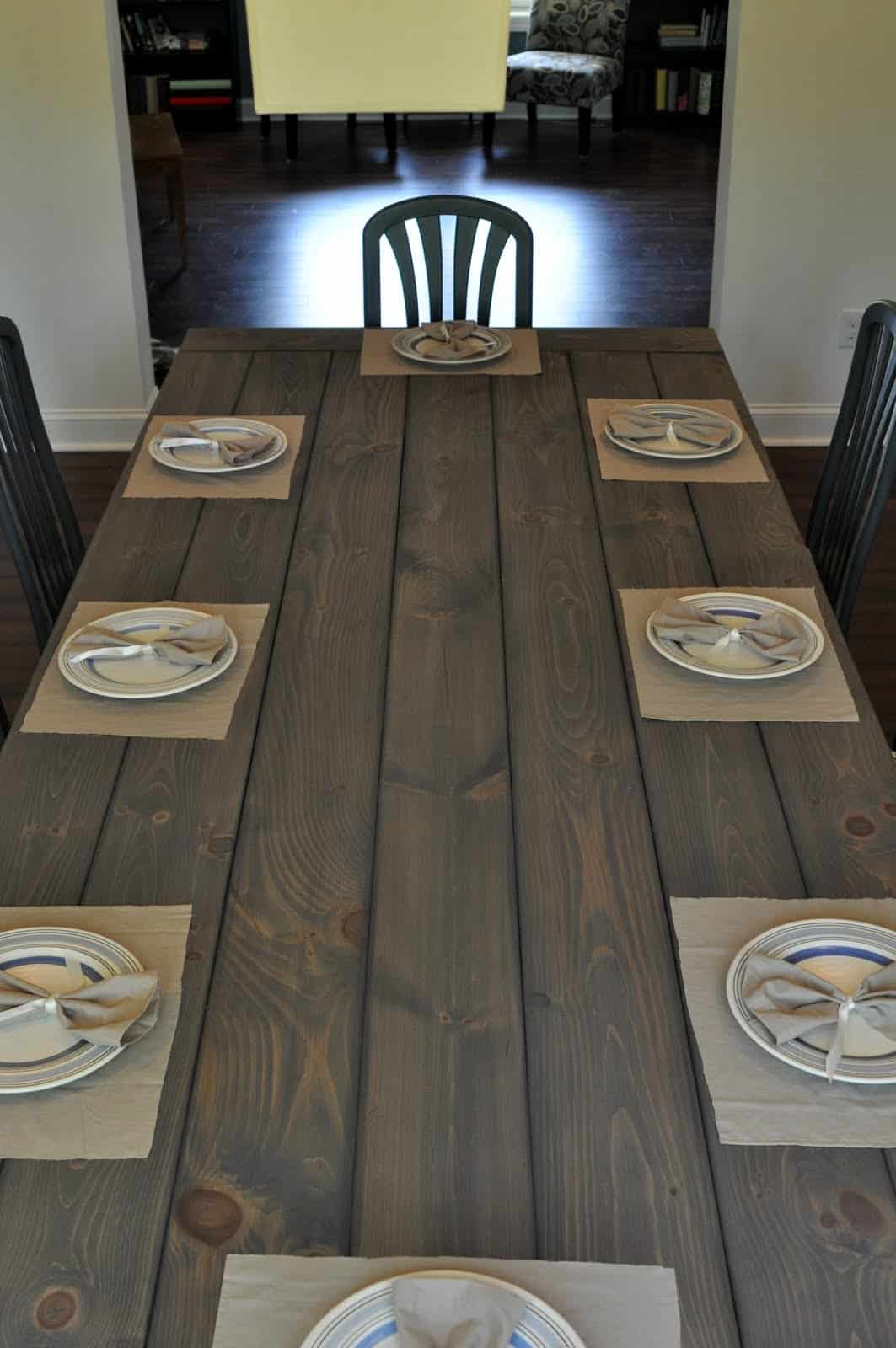 Farmhouse table with benches or chairs