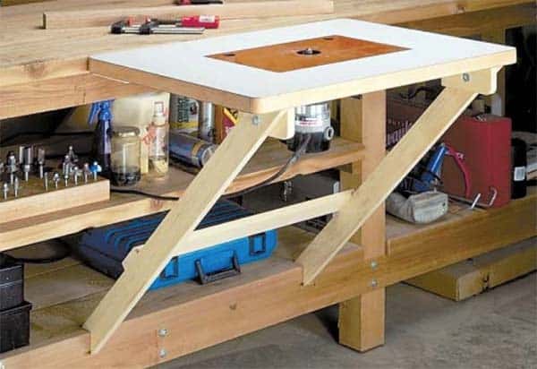 Fold away router table