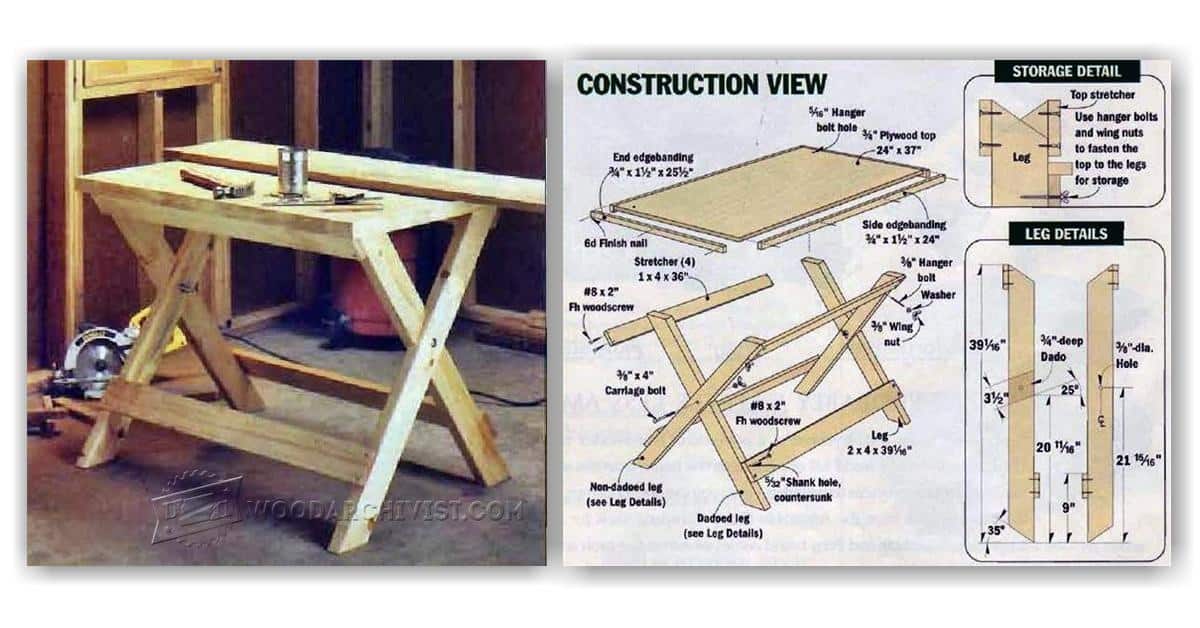 Diy Work Benches Space Saving Ideas For Garage