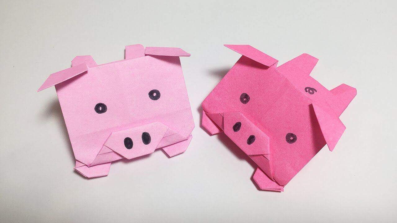Origami pigs