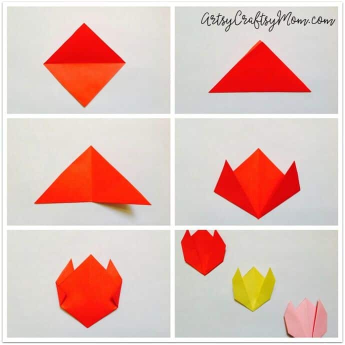 Origami tulips