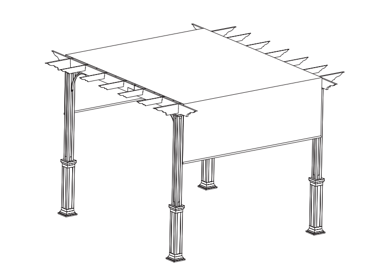 Pergola with canopy