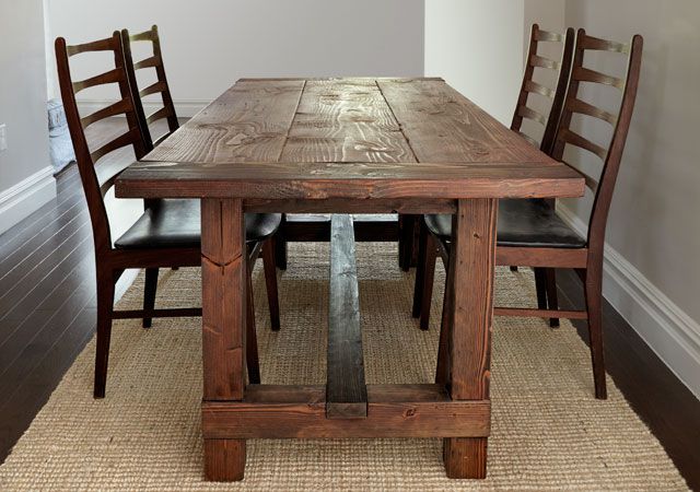 Three part rustic table