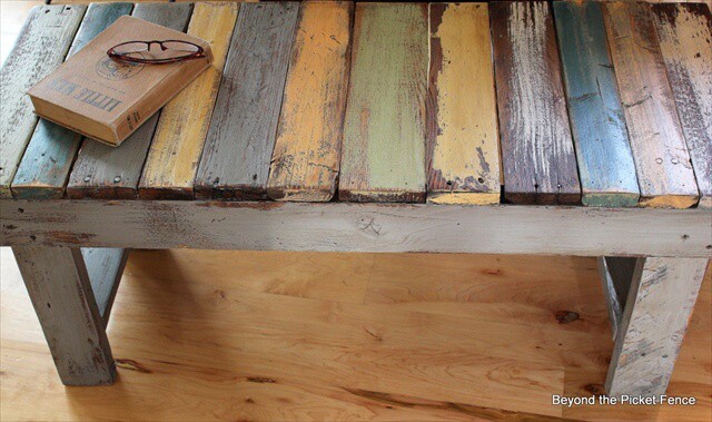 Upcycled pallet bench