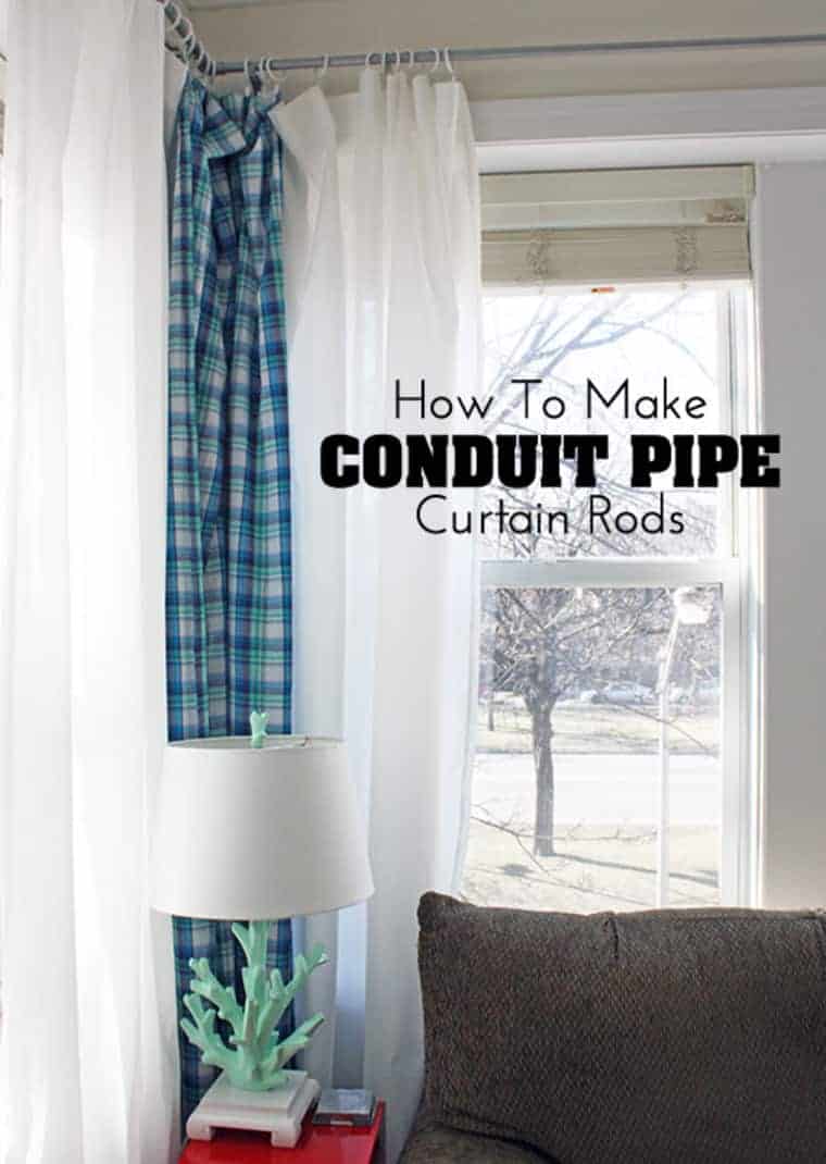Diy conduit pipe curtain rods