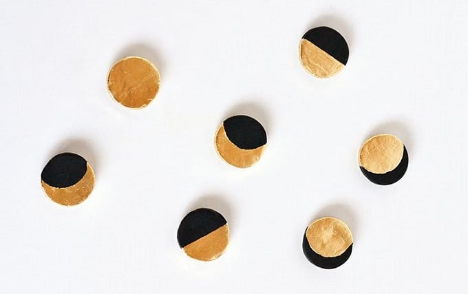 Gold and black modern magnets