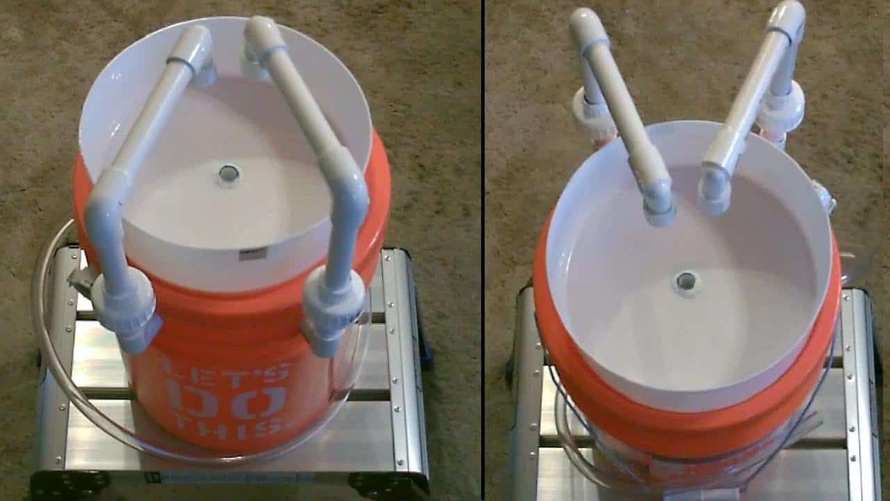 5 gallon bucket and pvc pipe camp sink