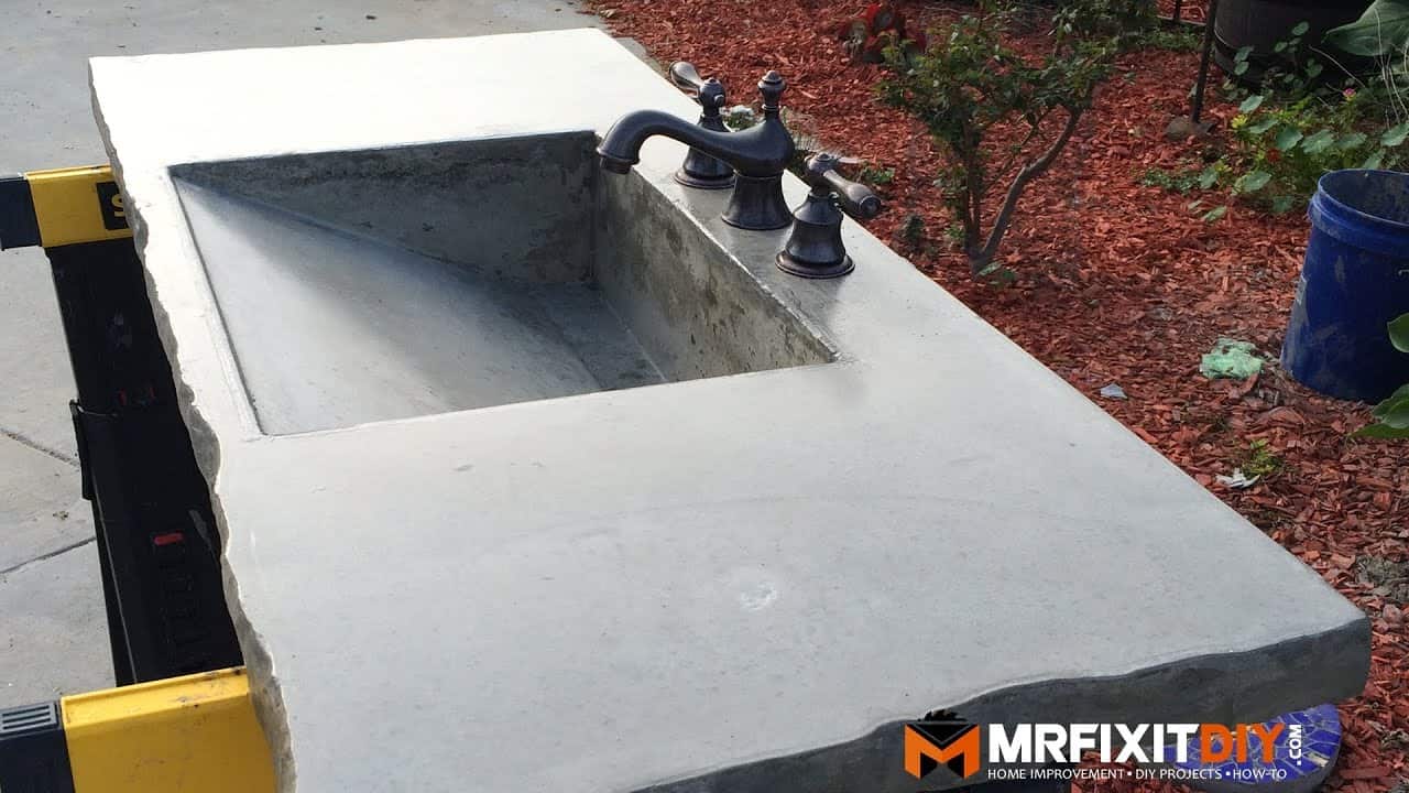 Diy concrete sink