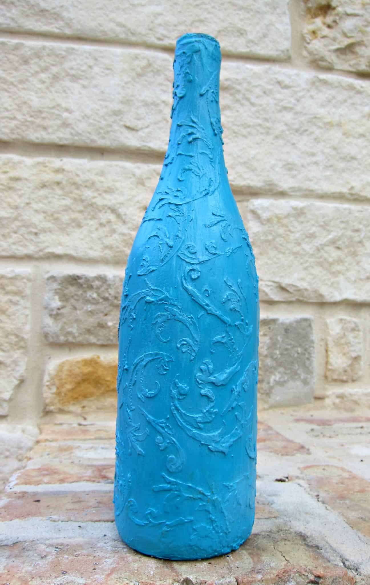 Faux ceramic wine bottles