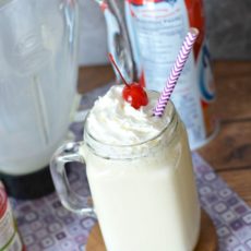 Homemade french vanilla milkshake