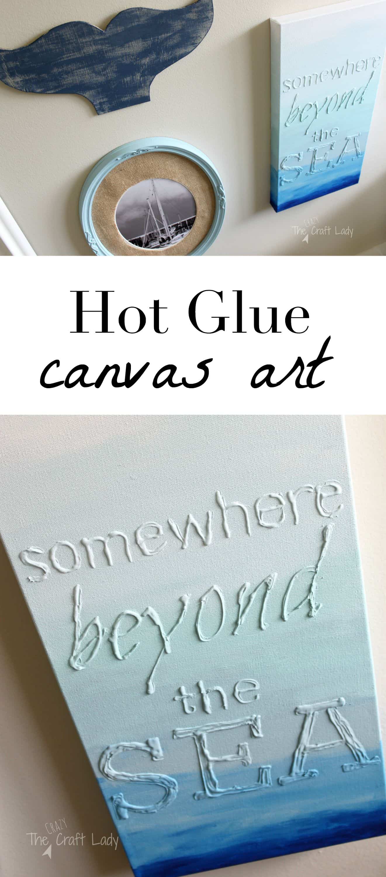 Hot glue canvas art