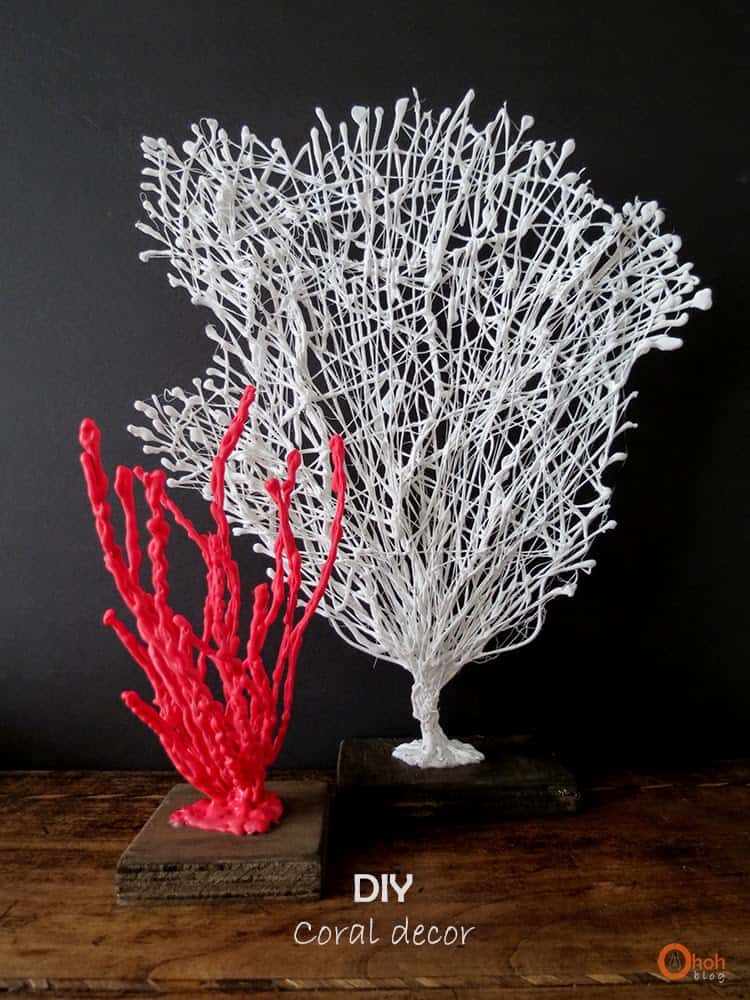 Hot glue decorative coral