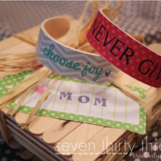 Popsicle stick bracelet and gift box