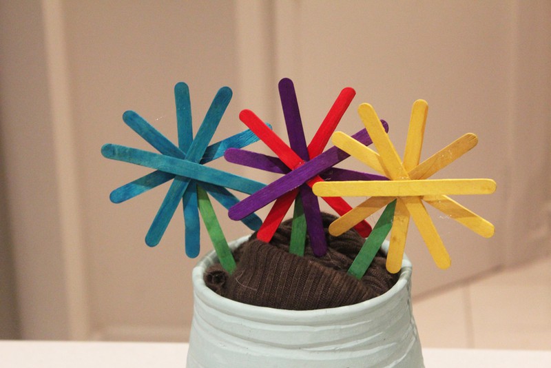 Popsicle stick flowers