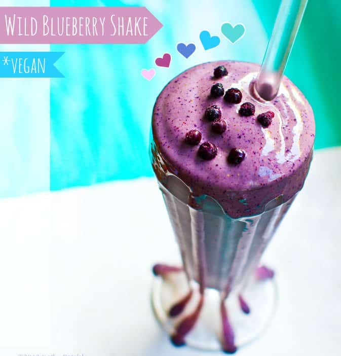 Vegan wild blueberry shake