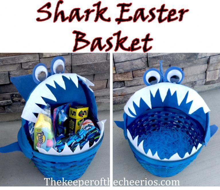 Baby shark easter basket