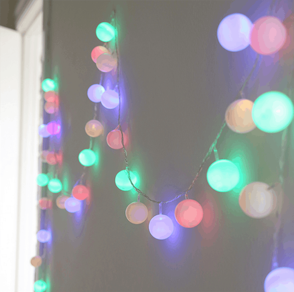 Diy ping pong ball string lights