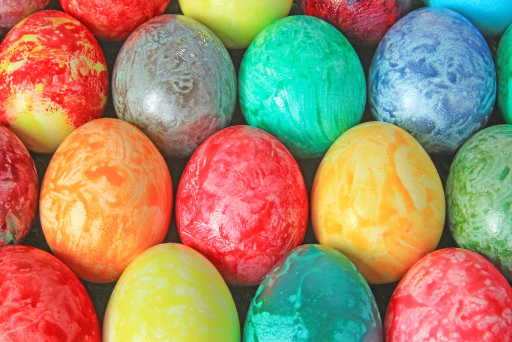 Marbled easter eggs