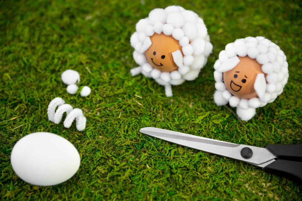 Sheep easter eggs