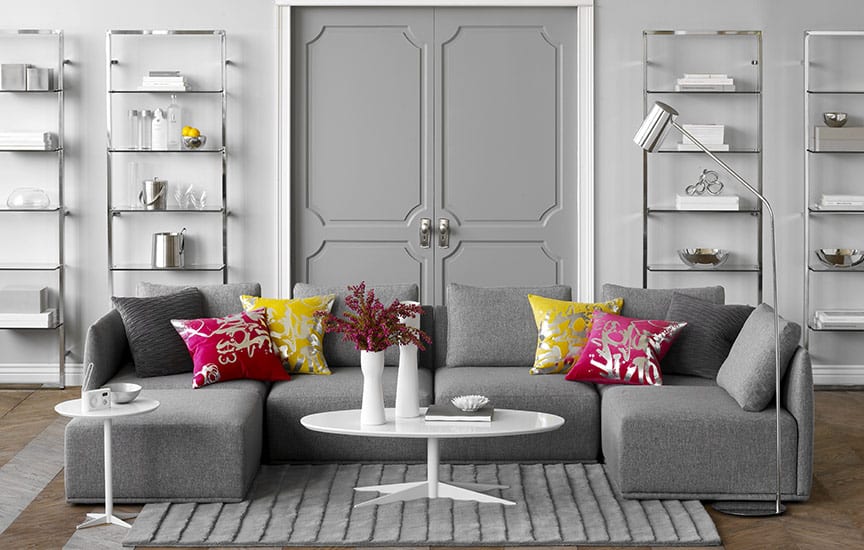 Balancing multiple shades of grey with bright pops