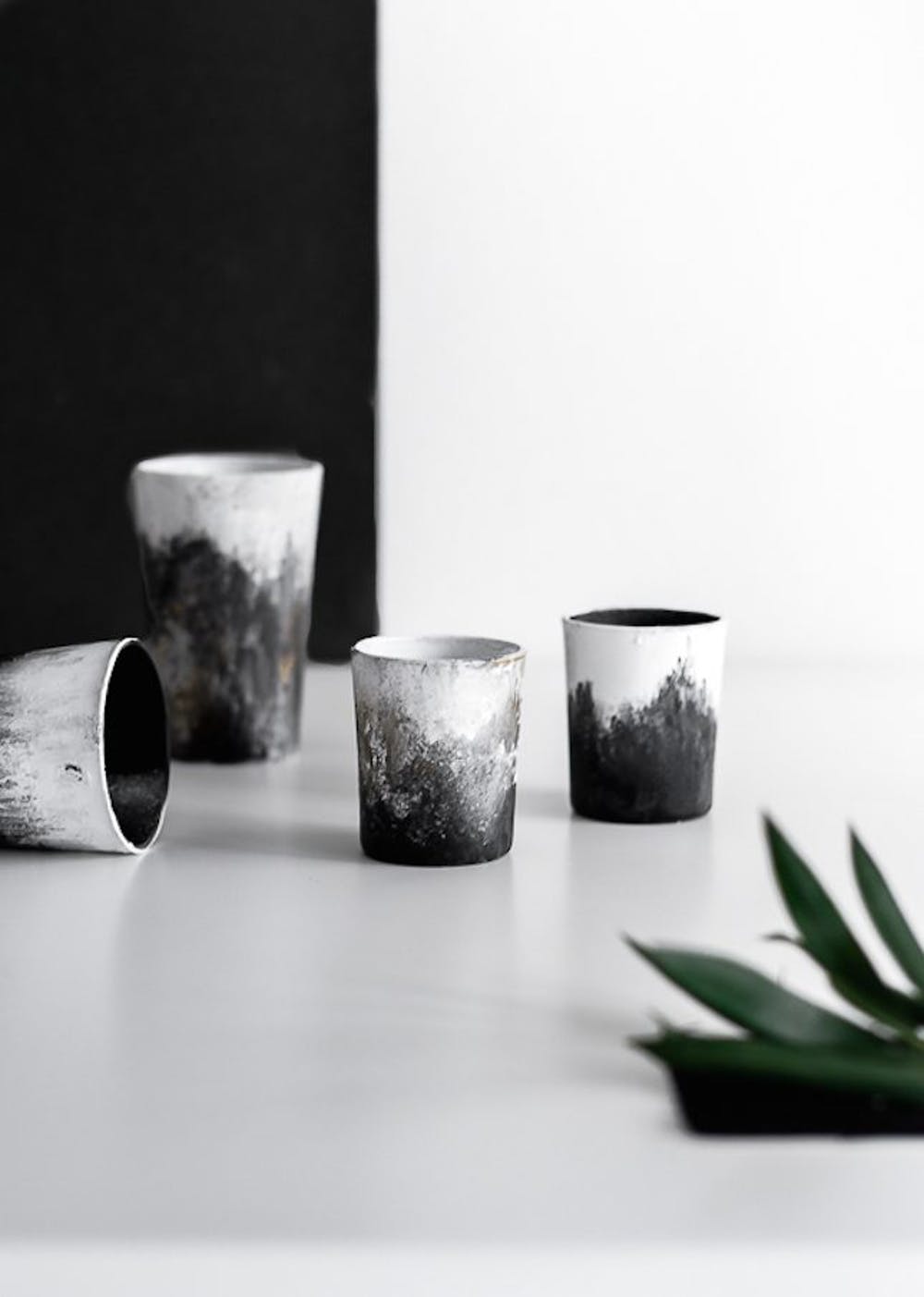 Diy hand brushed cup set