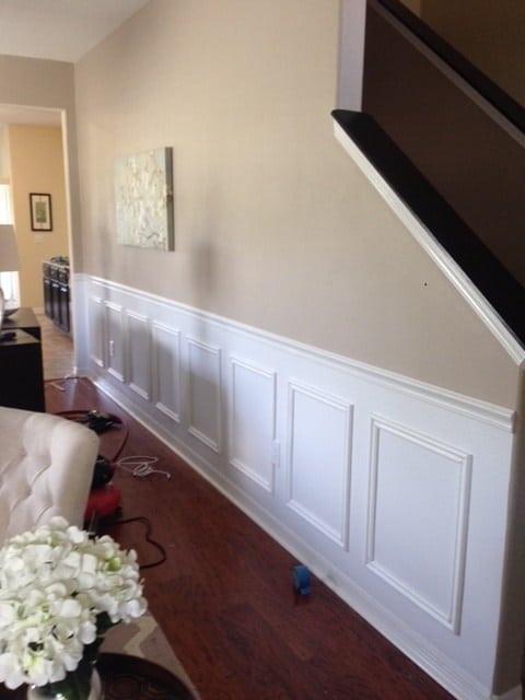 Diy faux wainscoting using chair rails