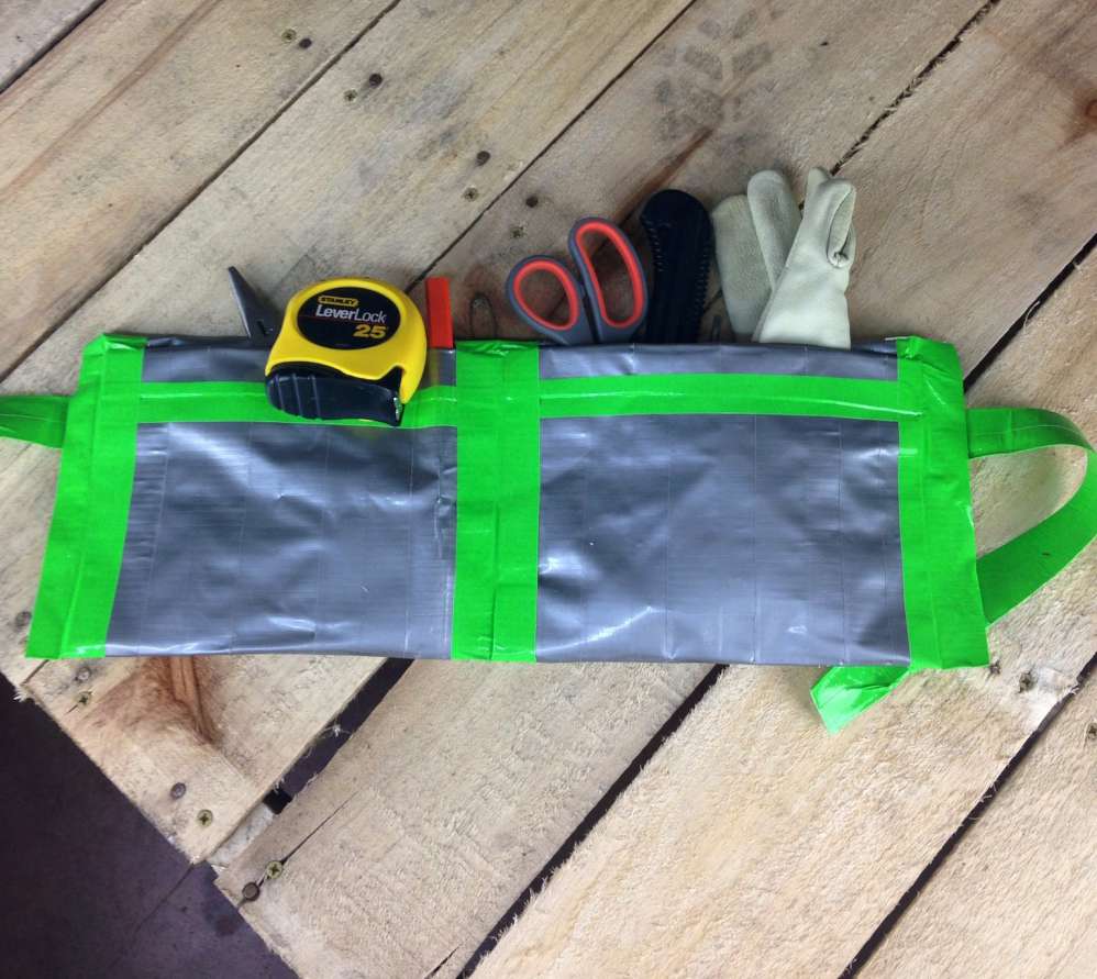Functional duct tape tool belt