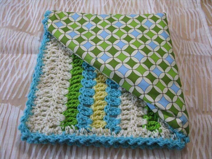 Reversible crochet baby blanket