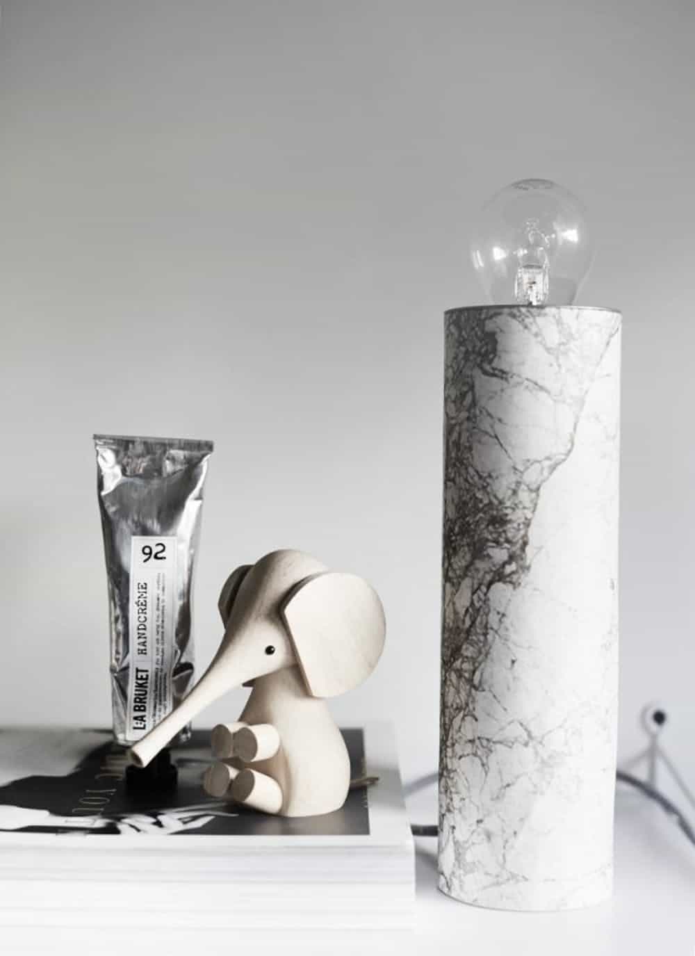 Diy marble lamp