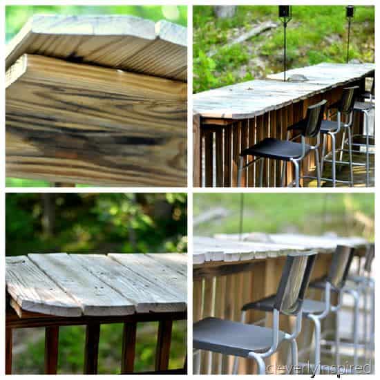 Diy outdoor deck railing bar