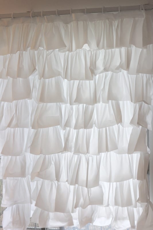 Diy ruffled shower curtain