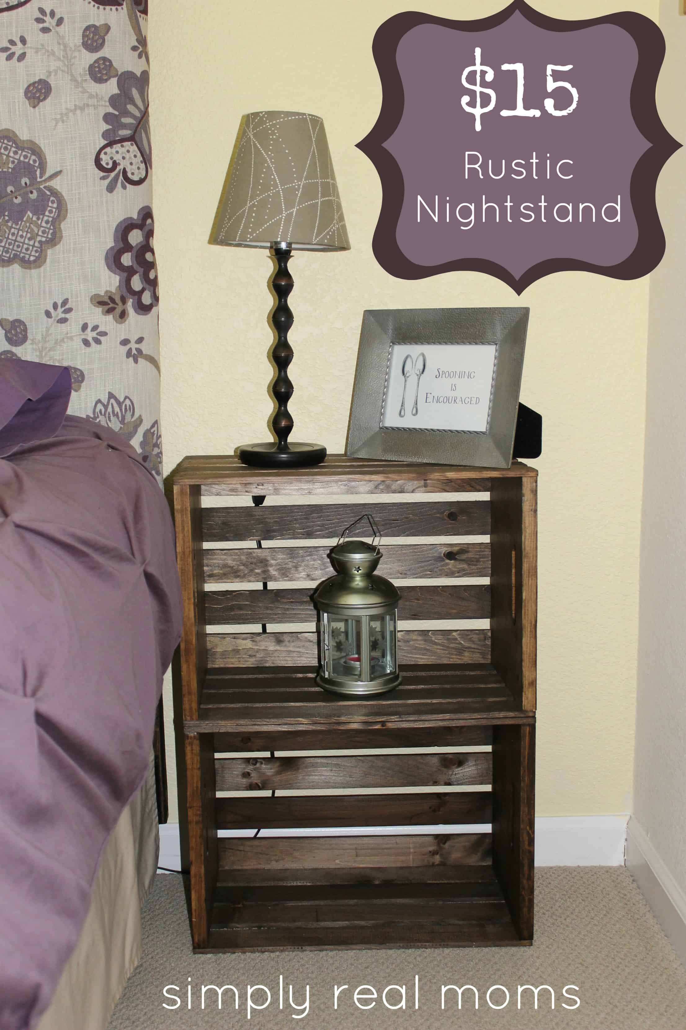$15 stacked crate nightstand