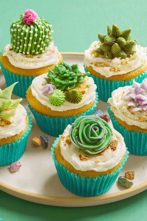 Desert bloom cupcakes