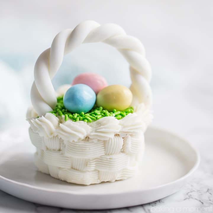 Easter basket cupcakes
