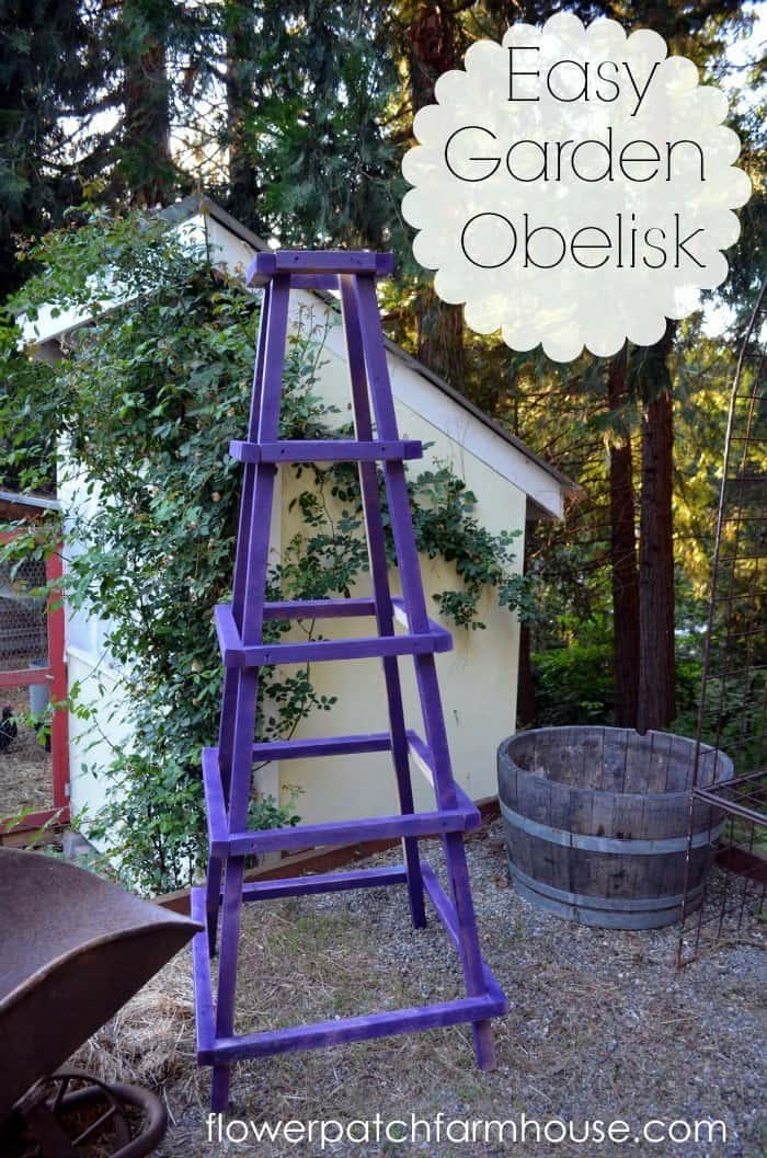 Easy garden obelisk