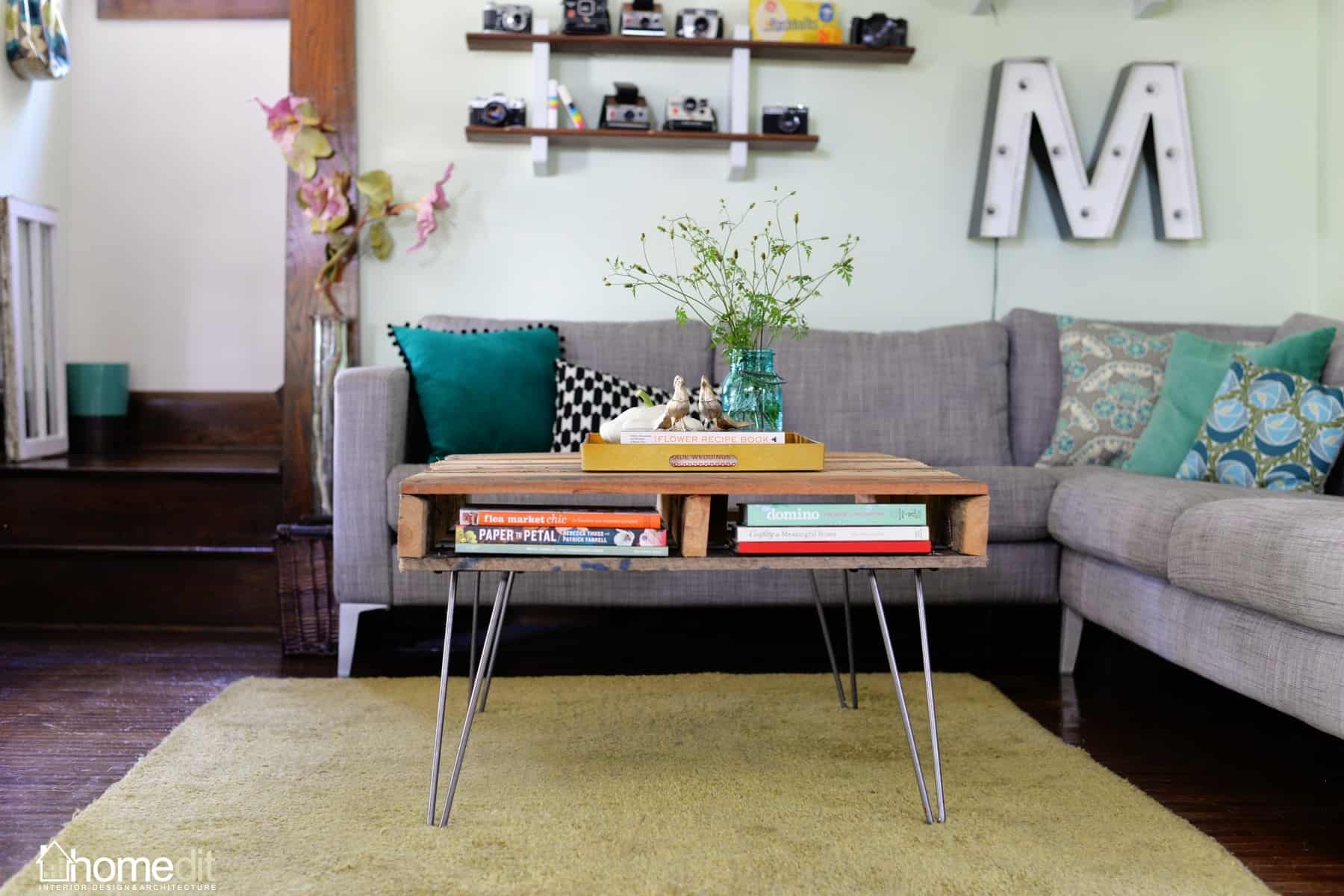 Larger hairpin legs and pallet coffee table