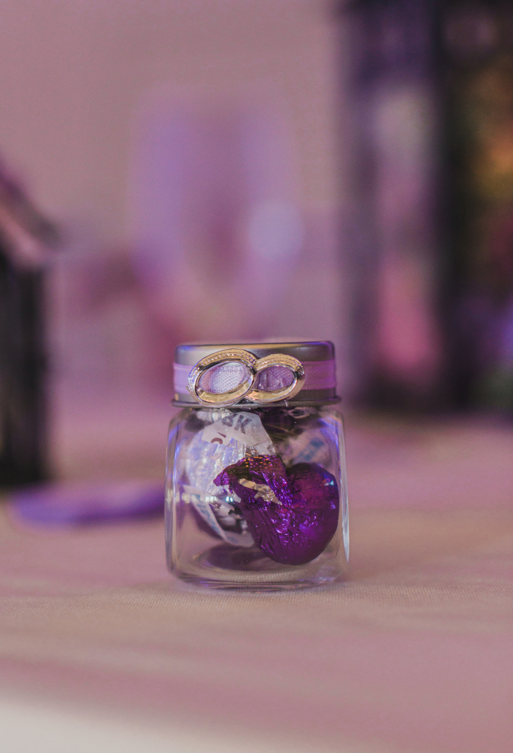 Mini Thank You Bottles - Mason Jar Wedding Centerpiece Ideas
