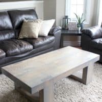 Modern stained wood coffee table