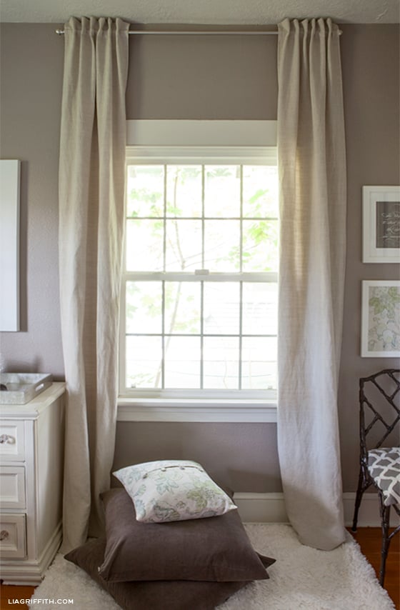 Simple but pretty back tab curtains